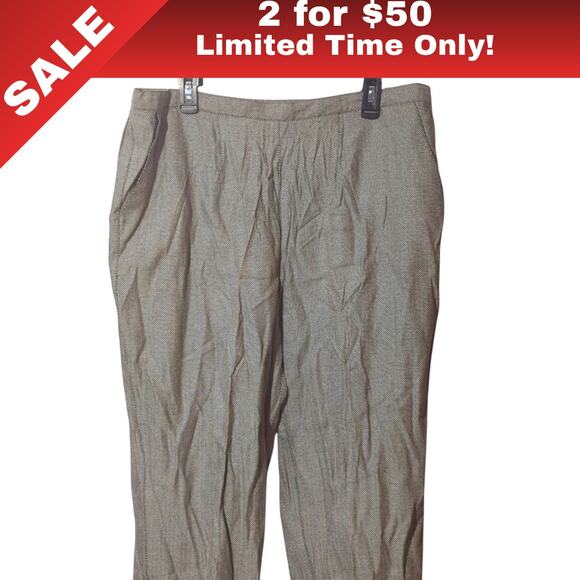 [Sale: 2 for $50!] NWT Alfred Dunner Herringbone Pants – 18W Petite 0194 - Picture 1 of 9